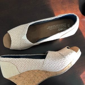 Toms wedge sandals. Size 8. NWOT.